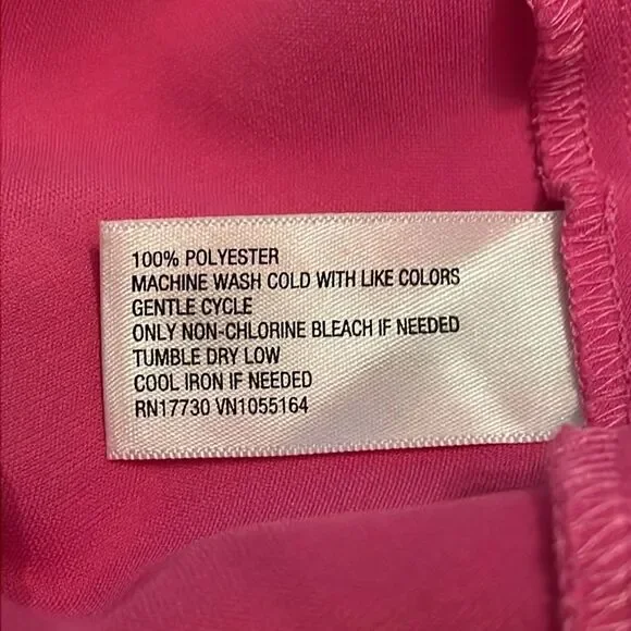 A New Day Hot Pink Pull-On Midi Skirt Womens Size Extra Large Side Slit - Picture 5 of 7